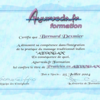Formation Ayurvéda Praticien Abyangam - 2004
